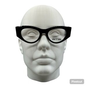 Italia Independent Bello BLK Cat Eye Eyeglasses Black Made in Italy 48-20-145‎